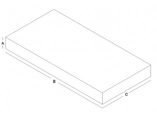 Lajetas rectangular
